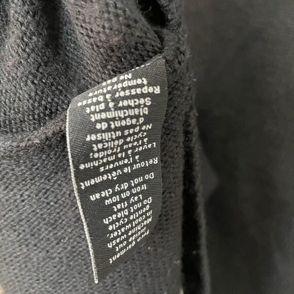 [L] Jessica Black Holiday Cardigan with Creme & Red Fair Isle Snowflake Print - Picture 8 of 10